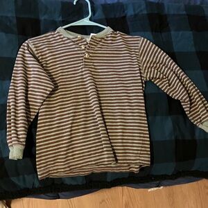 Cozy Striped Long Sleeve Kids Tee